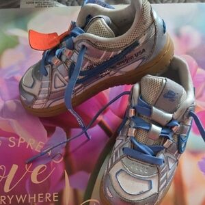 Nike Blue and Silver Sneakers with Chunky Sole